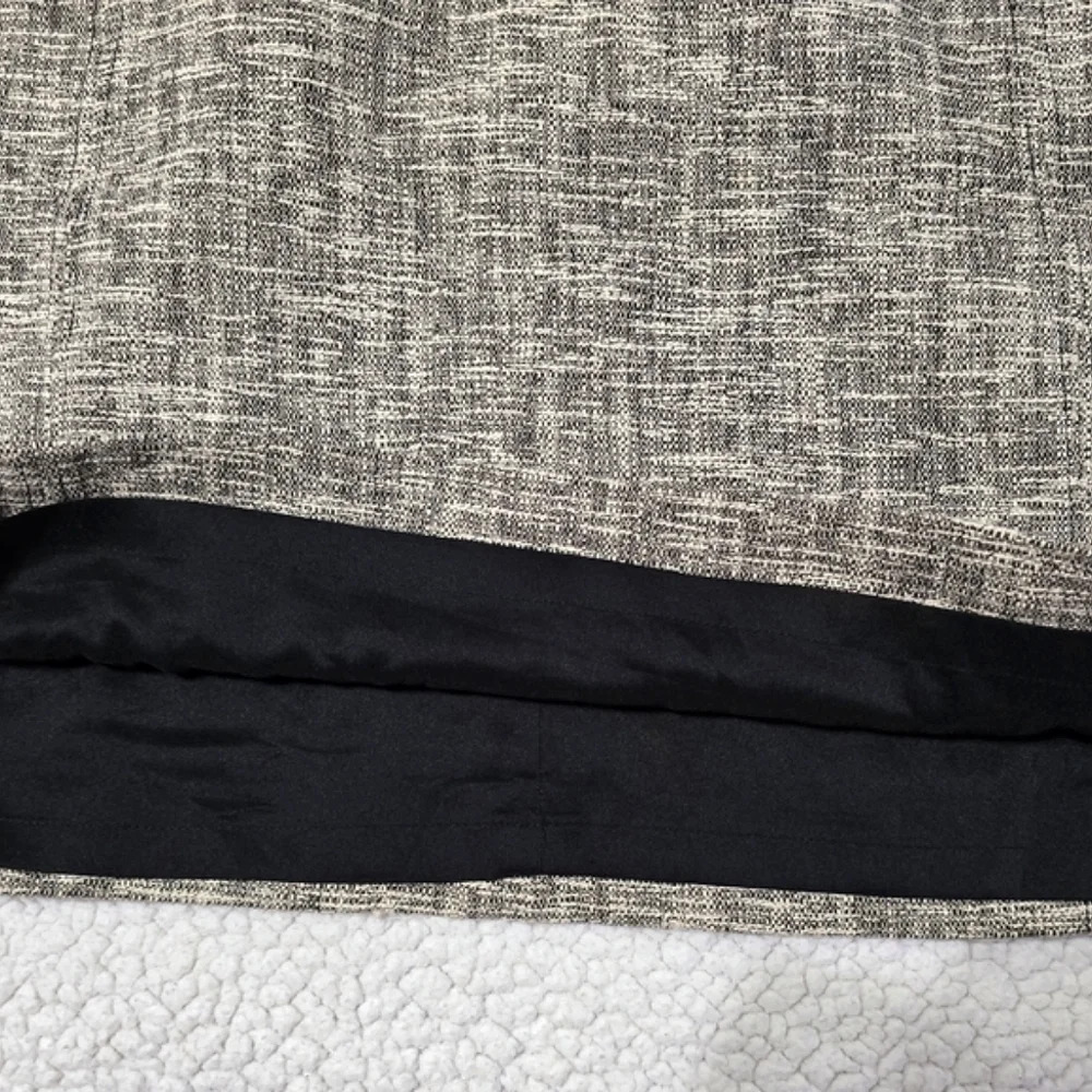 ✨️4/$20. Anne Taylor LOFT Nwot Petite A Line Skirt Lined Tweed Beige Black Women - Picture 10 of 13